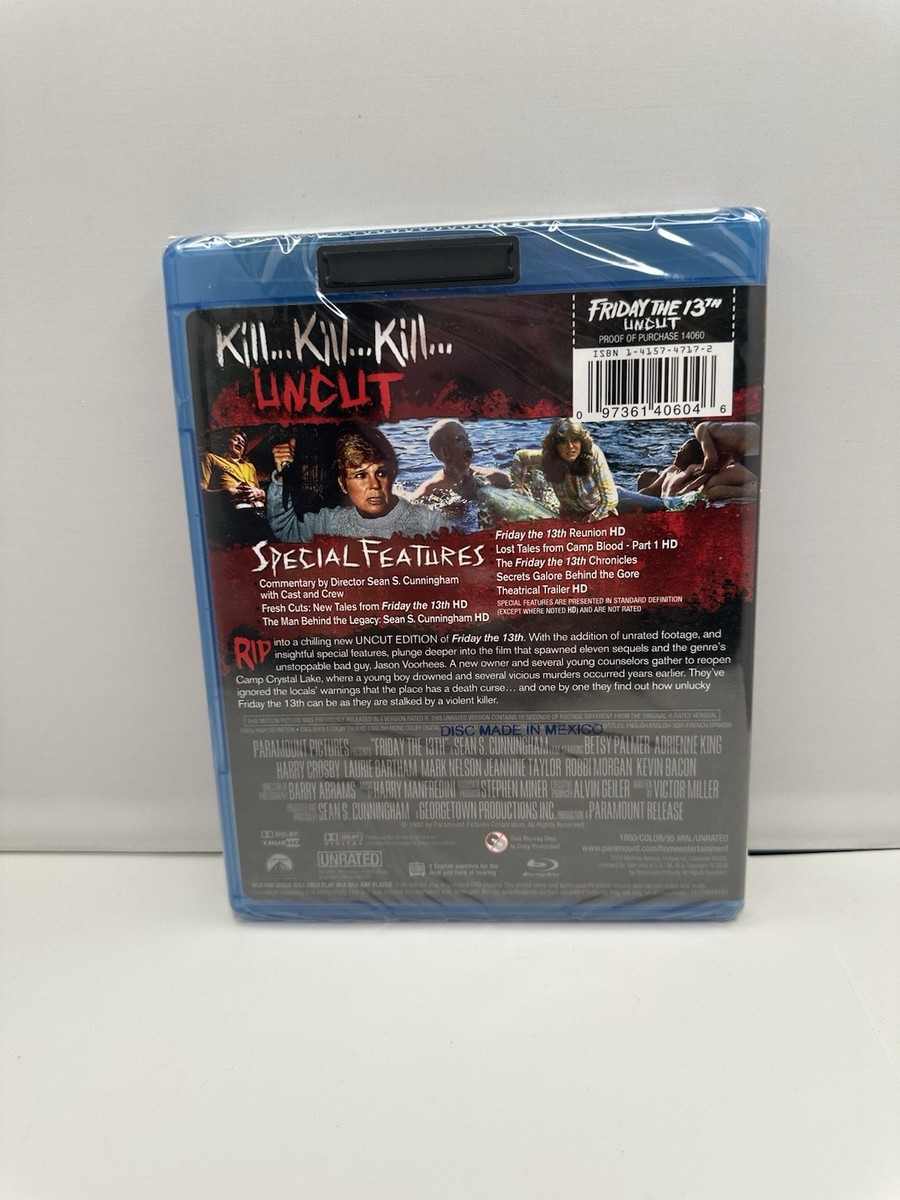 Friday the 13th uncut [Blu-ray] Original Slasher NEW SEALED