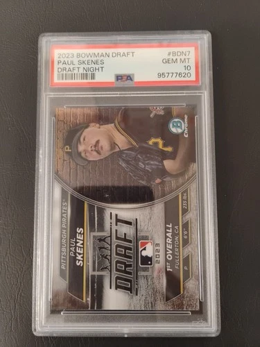 2023 Bowman Draft Bowman Draft Night Paul Skenes PSA 10 #BDN-7 PIRATES #496