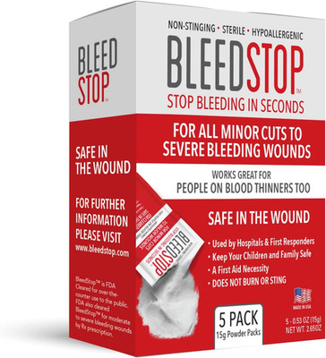   First Aid Powder for Blood Clotting, Trauma Kit, Blood Thinner Patients, Campi