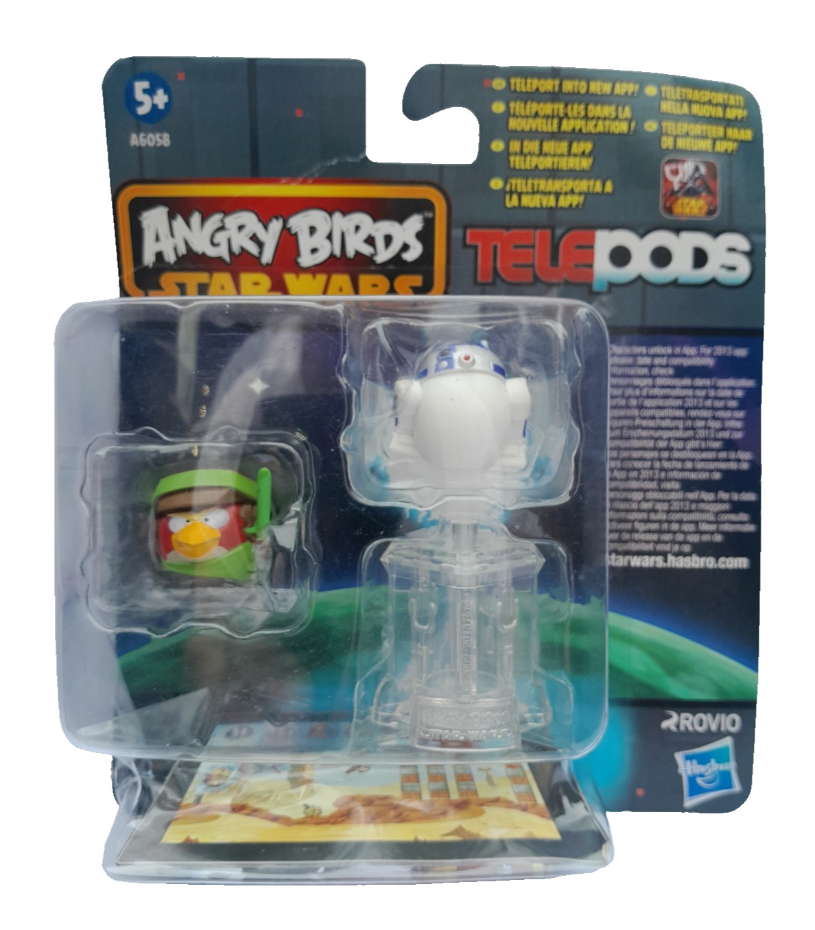 ANGRY BIRDS STAR WARS TELEPODS - LUKE SKYWALKER (ENDOR)  & R2-D2 - BRAND NEW!