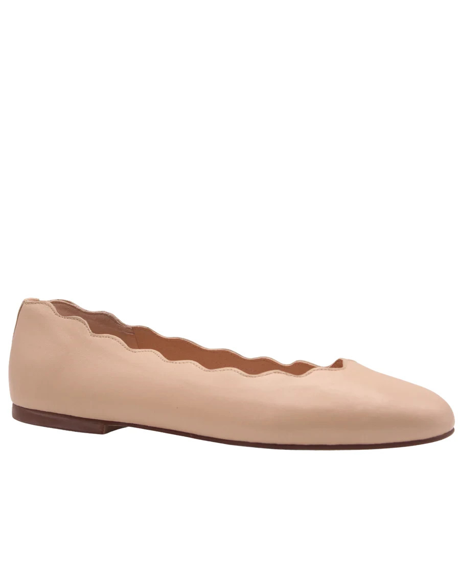 SAOLA FS NY SUOLA FRANCESE JIGSAW NUDE MORBIDA PELLE METALLIZZATA BALLERINE CAPESANTE TAGLIA 8