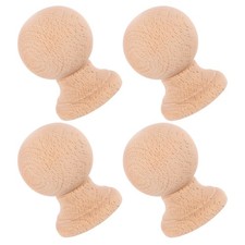  4 Pcs End Cap Replacement Finials Curtain Rod Ball for Bed Posts Fence