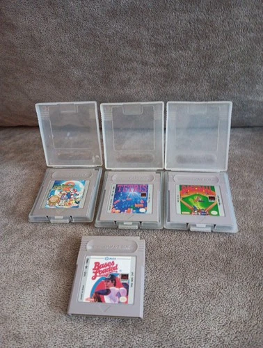 Vtg Nintendo Game Boy LOT 4 Game Cartridges Super Mario Land 2, Baseball, Bases
