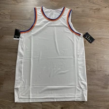 Size 48 L Blank Mens White Nike Aeroswift New York NY Knicks Jersey AH8795-100