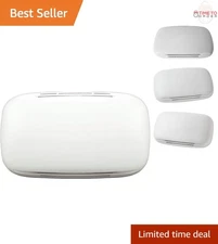 Door Chime White Two Sounds Modern Flat Plastic Water Resistant