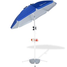 6.5ft Sun Shade Umbrella, Portable Umbrella with Stand for Sports, Water Weig...
