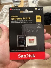 SanDisk - Extreme PLUS 128GB MicroSDXC UHS-I Memory Card Brand New Sealed