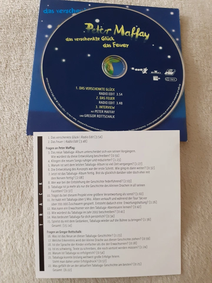 Peter Maffay – Das Verschenkte Glück ! RARITÄT ! CD mit Interview 2002 Tabaluga - Bild 4 von 4