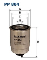Kraftstofffilter Filtron Pp 864 Anschraubfilter FüR K11 CitroËN Nissan Fiorino 4
