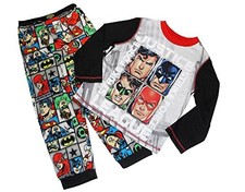 Justice League Boy's Batman, Robin, Superman and Flash Pajama Set, Size 7