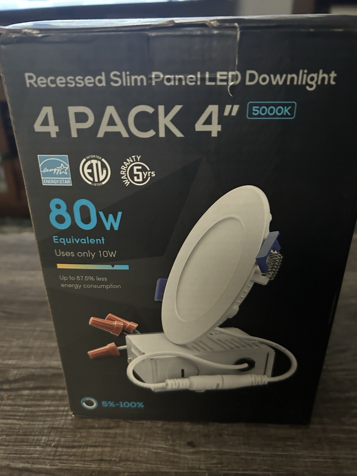 Torchstar Led recessed light 10W 4 inch Ultra-Thin downlight pack of 4