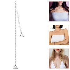 1 Pair Metal Bra Shoulder Straps Crystal Rhinestone Adjustable Length Underwear