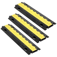 Uimoso 3PCs Cable Protector Ramp 2 Channel 22000 lbs Load Wire Cable Cover Ramp