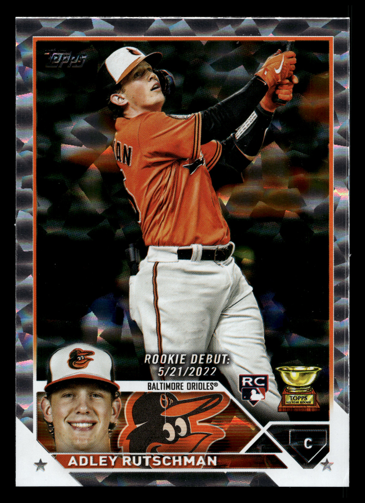 2023 Topps Update #US180 Adley Rutschman Silver Pattern Foilboard