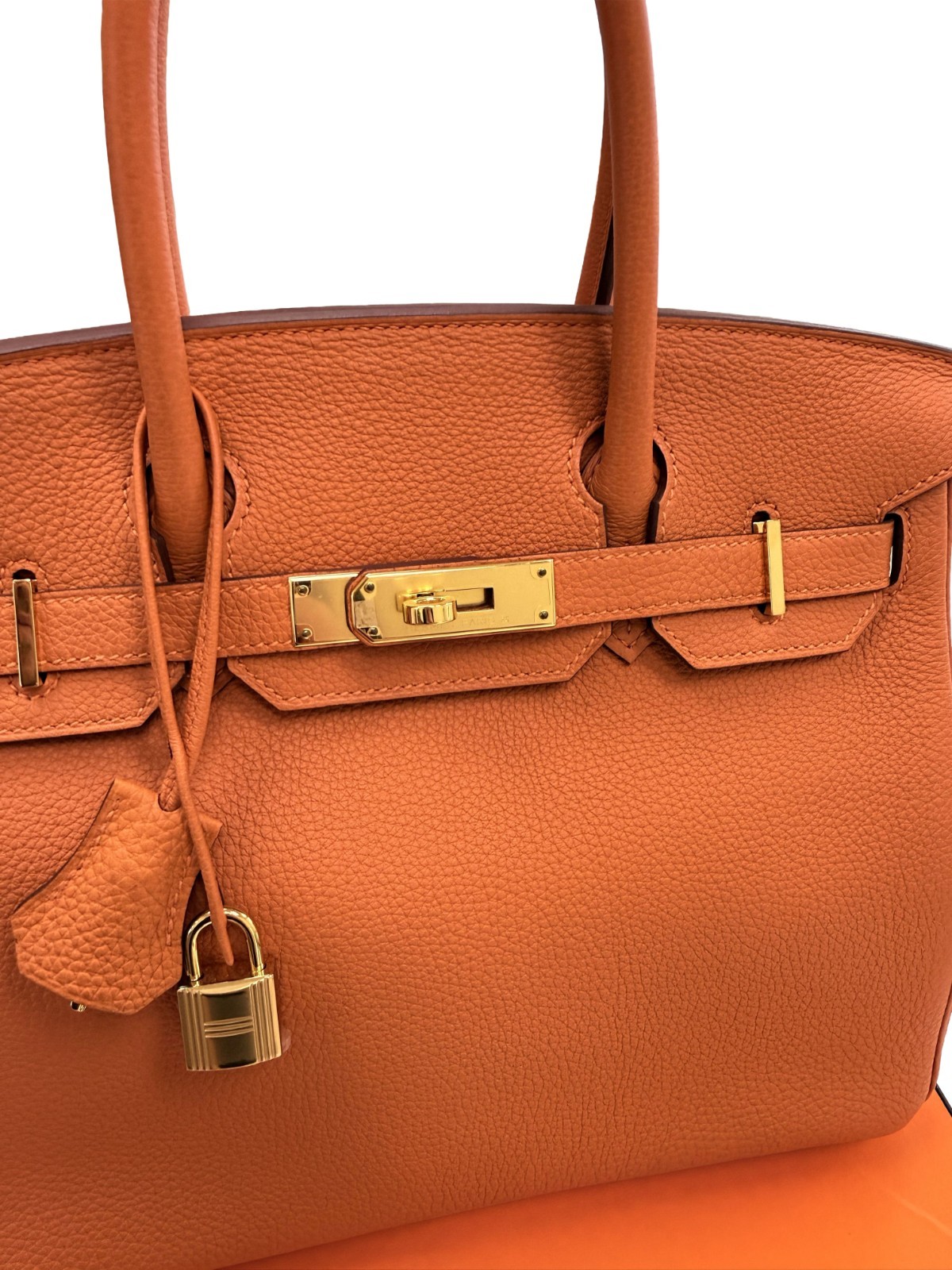 Hermès Birkin 30 Orange Togo Leather With Gold Hardware — image 8