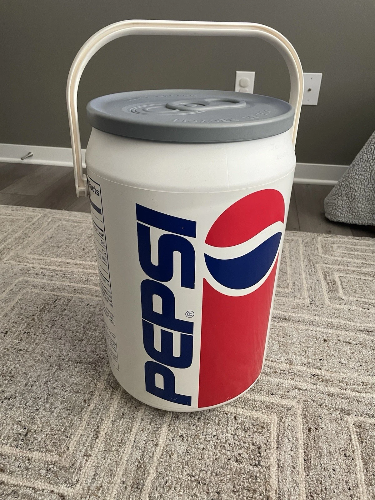 Vintage Pepsi pop can cooler Kooler Kraft plastic drink cooler 1990's beach seat