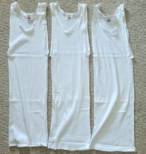 Vintage Fruit Of The Loom Tank Tops Wife Beaters Mens Medium Ribbed T-shirt 90s 