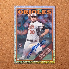 Grayson Rodriguez auto 2023 T88CU-57 Topps 1988 Chrome Silver Mojo Rookie /99 