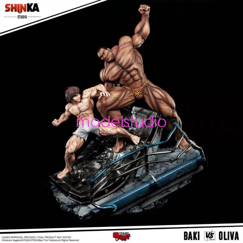 ShinKA Studio hanma baki VS Galleta Oliva Modelo Pre-orden Escala 1/6 H63cm Nuevo
