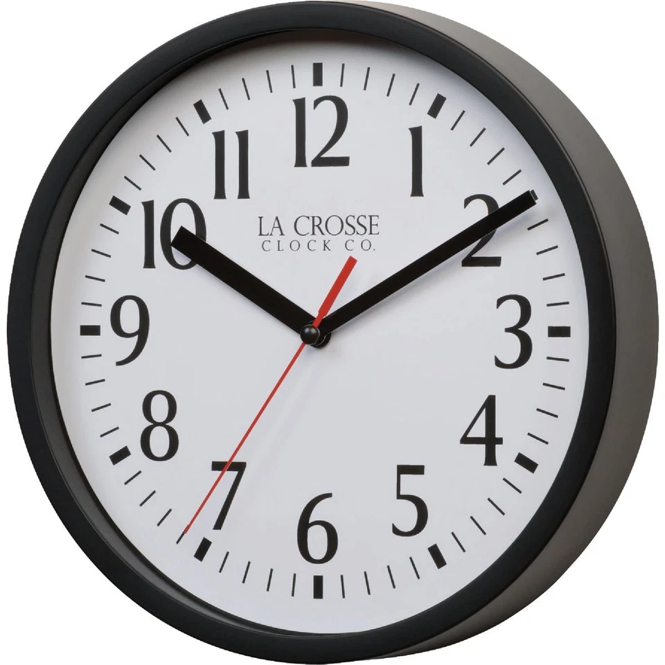 La Crosse Technology 8 In. Black Basics Analog Wall Clock 404-3020B La Crosse - Image 3 of 4