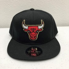 Gorra Chicago Bulls Snap Back para hombre talla única negra NBA baloncesto ala plana