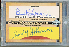 2006 Topps Co-Signers Buck Leonard Judy Johnson Dual Cut Signature Auto CUT-BLJJ