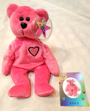 Classic Collecticritter Lucy Teddy, Limited Edit Plush Beanie Bear -with Card