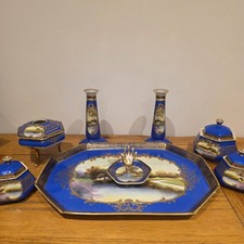 Noritake Antik Japanisch Handbemalt Porzellan Fluss Szene Waschtisch Set