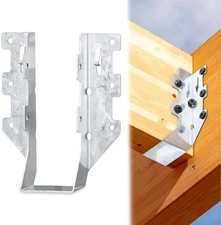12pcs 2x6 Galvanized Steel Joist Hangers, Face Mount Rafter Brackets for Wood De