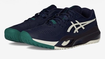 NIB ASICS Mens Size 11.5 Gel Resolution X  Midnight/Cream Free Shipping