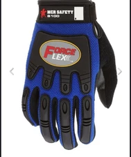 MCR B100 ForceFlex Mechanics Work Gloves Reinforced Rough Grip Palm Pad Size: L