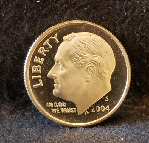 2004-S United States silver 10 cents - Roosevelt dime, proof, KM-195b  (US10)