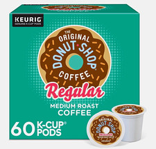 The Original Donut Shop Regular Medium Roast Coffee K-Cup Pods Keurig 60