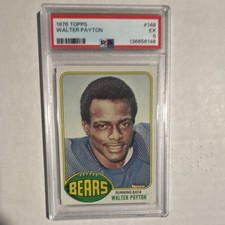 1976 Topps Walter Payton Rookie RC #148 PSA 5 EX Chicago Bears NFL Card. rookie card picture