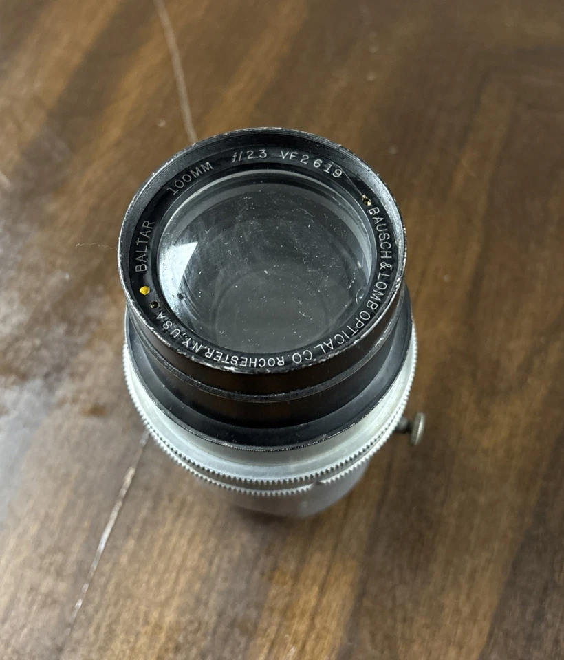 Lente de punto amarillo Bausch & Lomb Baltar 100 mm f2,3 rara Foto 4 de 4