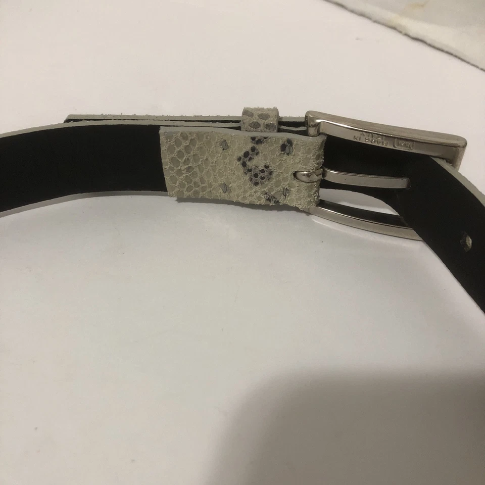 New York | Women’s Belt | Genuine Leather Snakeskin Print Belt Large Italy - Image 3 of 4