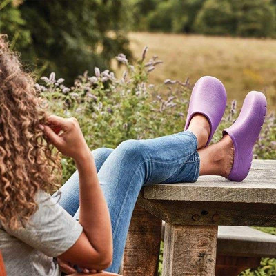 Briers Gartenarbeit Clogs Flieder Lila Comfi Schuhe weiche Sohle Schuh Damen