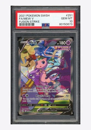Pokemon PSA 10 Mew V Ultra Rare 2021 251/264 Fusion Strike English