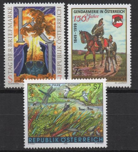 Austria 1999 Sc# 1791-1793 Mint MNH Stamp day letter national park horse rider - Picture 1 of 1
