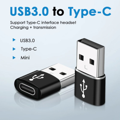 Mini Aluminiumlegierung Typ-C Buchse auf USB 3.0 Stecker Adapter Datenübertragung