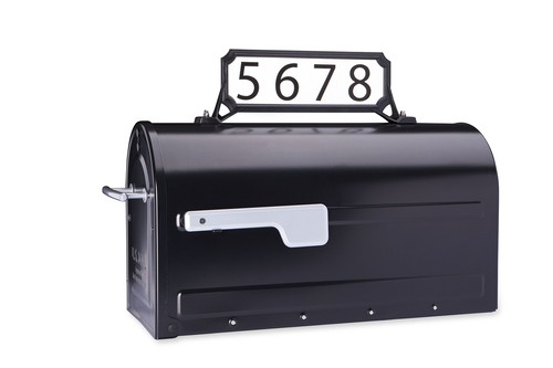 3460b Manhattan Address Plaque Small Black