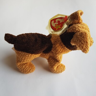 Ty Beanie Babys Hund Tuffy weiches Plüschtier Stofftier Bauernhoftier 90er Vintage