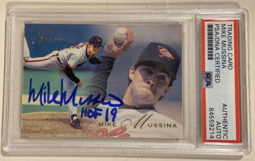 1993 Fleer Flair MIKE MUSSINA Signed Autographed Baseball Card #154 PSA/DNA HOF - Picture 1 of 4