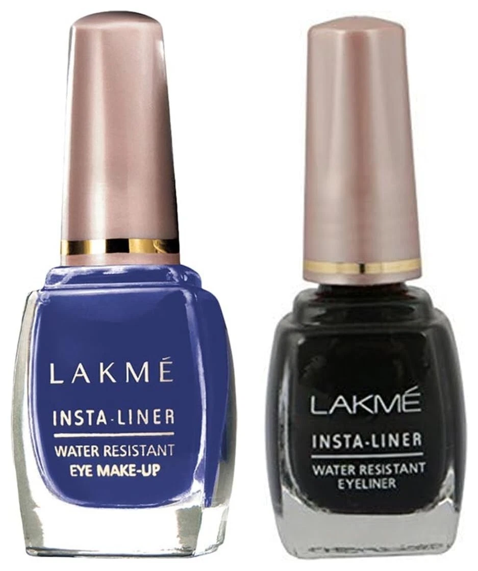 Lakme Insta Eye Liner, Black + Blue, 9ml 1PC each Kajal, Good for Eyes FREE SHIP