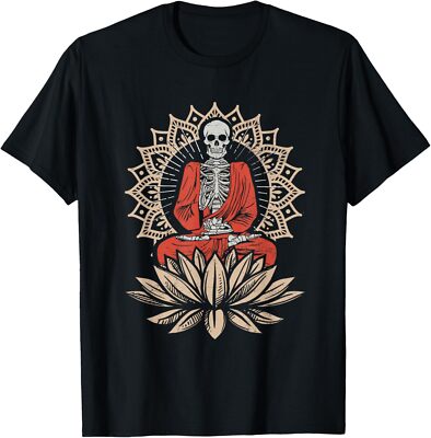 NEW Buddha Skeleton - Meditation Buddhism - India Buddhist Tee T-Shirt S-3XL