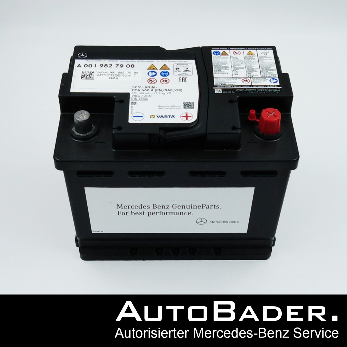 Original Mercedes AGM Autobatterie Starterbatterie Batterie 12V 
