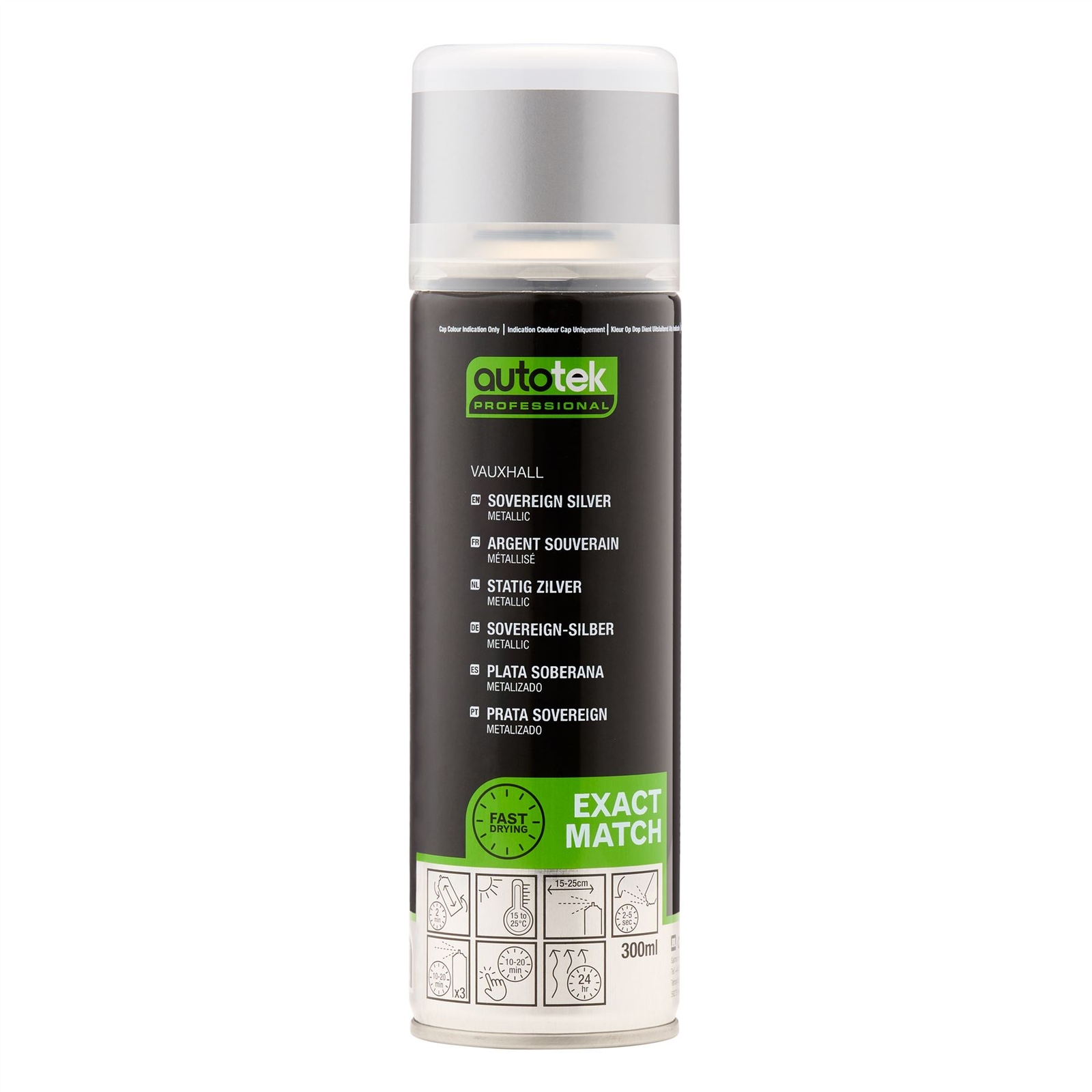 Autotek Exact Match Aerosol Spray Paint Vauxhall Sovereign Silver 300ml