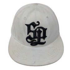 SP Southpole Boys Fitted Hat White Size 6 5/8 Embroidered 6 Panel Cotton