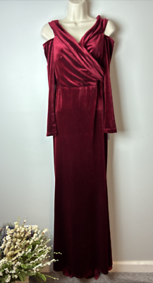 Giffniseti Velvet Formal Maxi Dress long Sleeve Off Shoulder party evening  Prom | eBay