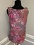 Ann-Taylor-Loft-Sz-M-Gray-Floral-Ruffle-Trim-Neck-Silk-Sleeveless-Blouse thumbnail 3